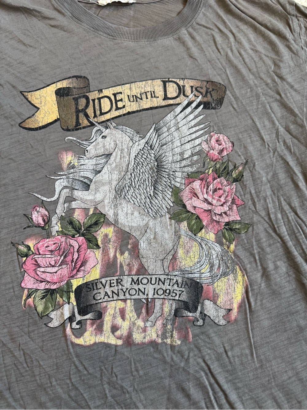 Spell & The Gypsy Collective Ride Until Dusk Biker Tee Medium Gray - Picture 2 of 11